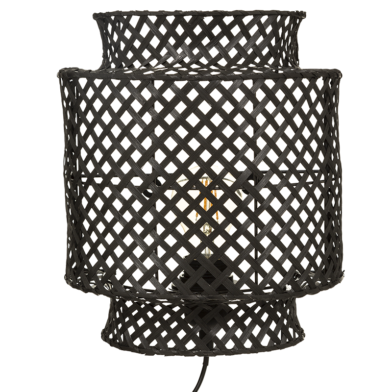 Applique Bambou Liby Noir D23 Atmosphera