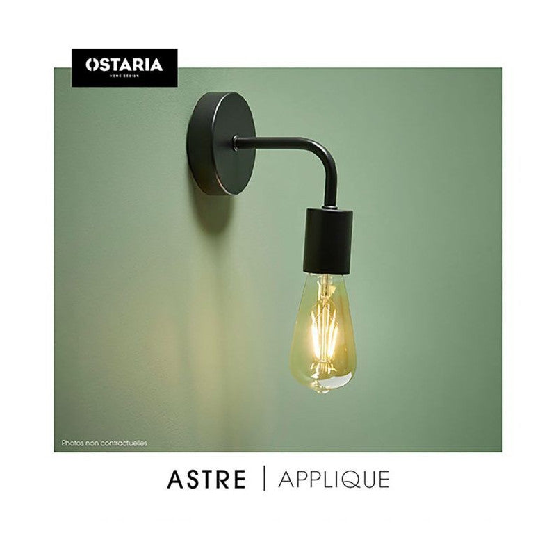 Applique En Métal Noir Astre Ostaria