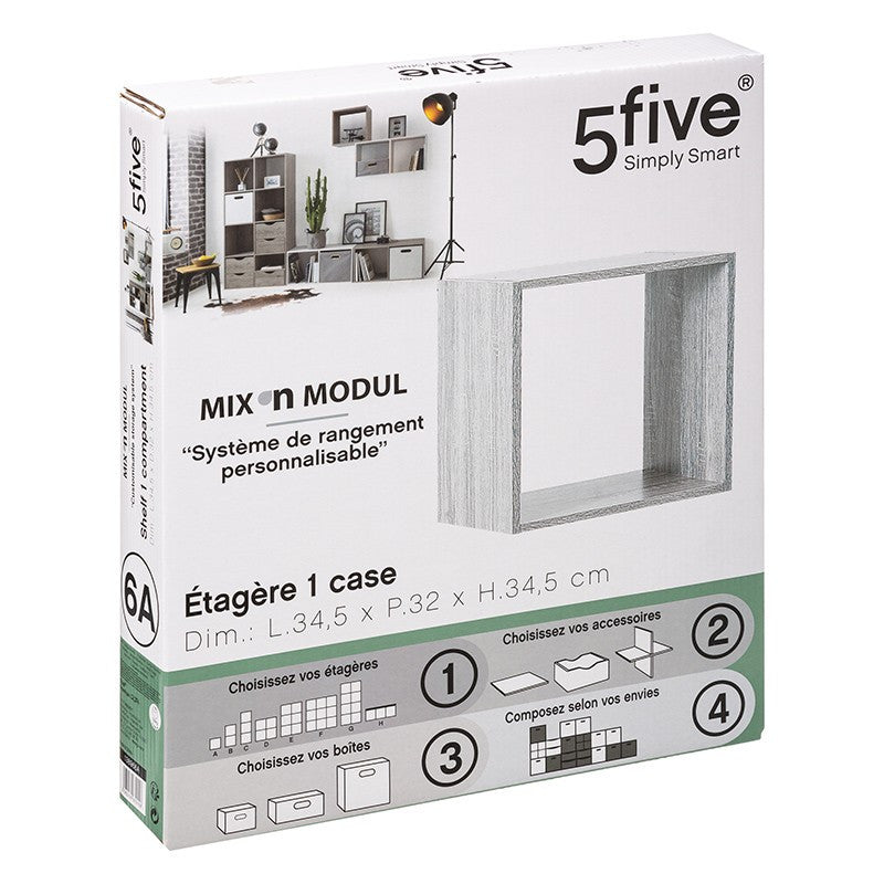Etagère 1 Case Mix Gris 5Five