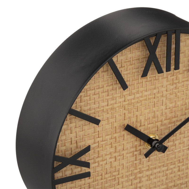 Horloge à Poser Cannage Et Métal Luc Atmosphera