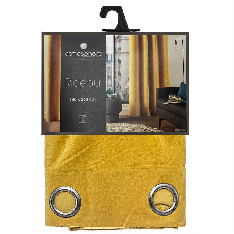 Rideau Ocre Lilou 140x260 Atmosphera