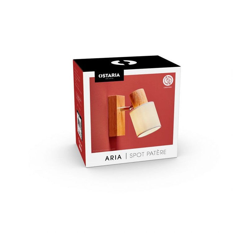 Spot Aria En Bois Et Tissu Blanc Ostaria