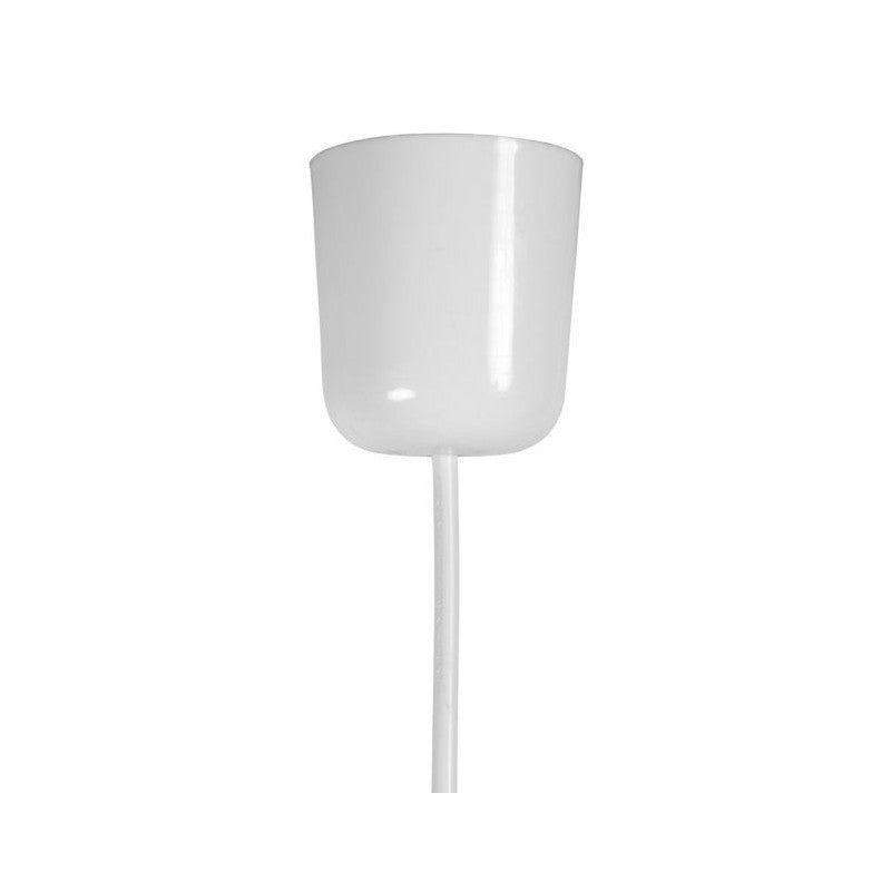 Suspension 2 Abat-jours Cannage Et Tissu Blanc Ostaria