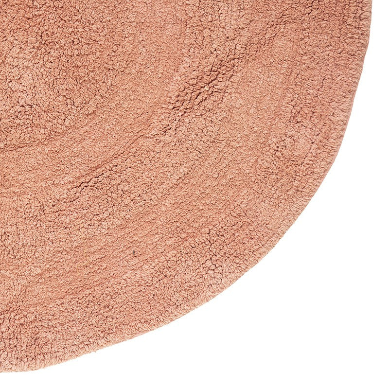 Tapis Rond D120 Spirale Rose Orangé Atmosphera