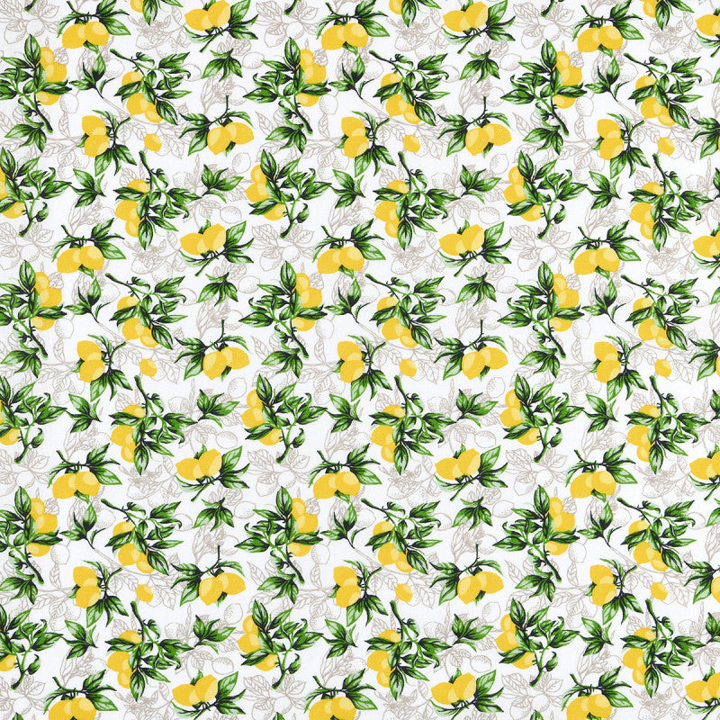 Tissu Toile Hérault 140cm 110g Citronnade