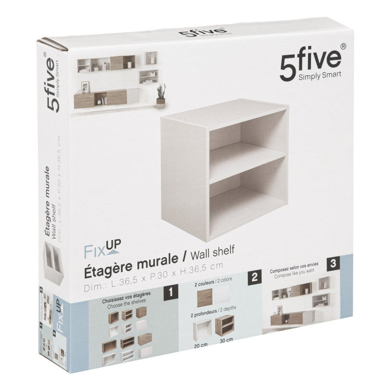  Etagère Murale 2 Niveaux Blanc Fixup 5Five