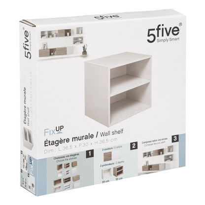  Etagère Murale 2 Niveaux Blanc Fixup 5Five