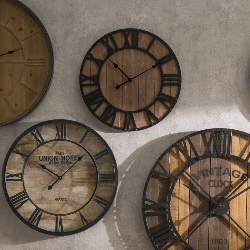  Horloge En Bois Vintage D60 Atmosphera