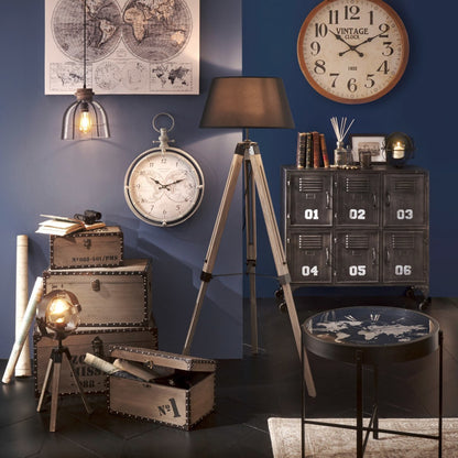  Lampadaire Trépied Runo Noir Atmosphera H 145 Cm