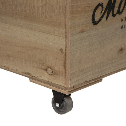  Lot De 3 Malles Carrés Bois Wild Atmosphera