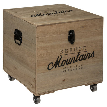  Lot De 3 Malles Carrés Bois Wild Atmosphera