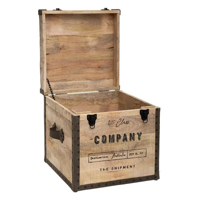  Malle Pouf Vintage En Bois Atmosphera