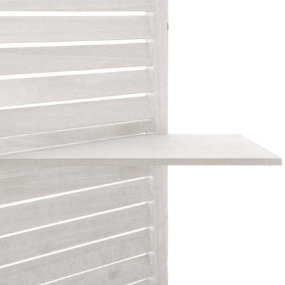  Paravent Bois 3 étagères Blanc Atmosphera