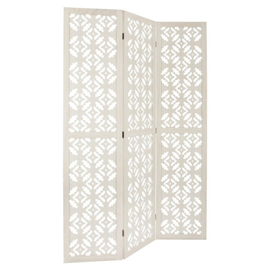  Paravent Bois Nomade Blanc Atmosphera
