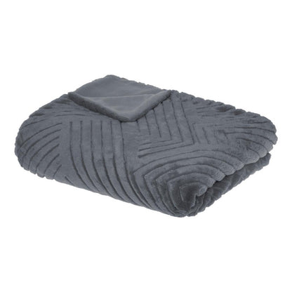  Plaid Géant 180x230 Fourrure Gris Atmosphera
