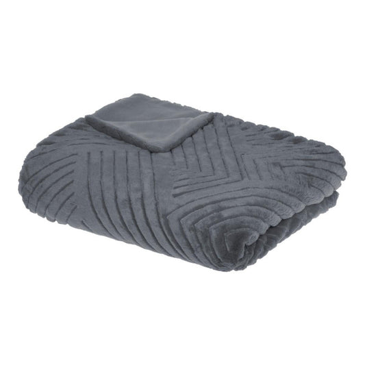  Plaid Géant 180x230 Fourrure Gris Atmosphera