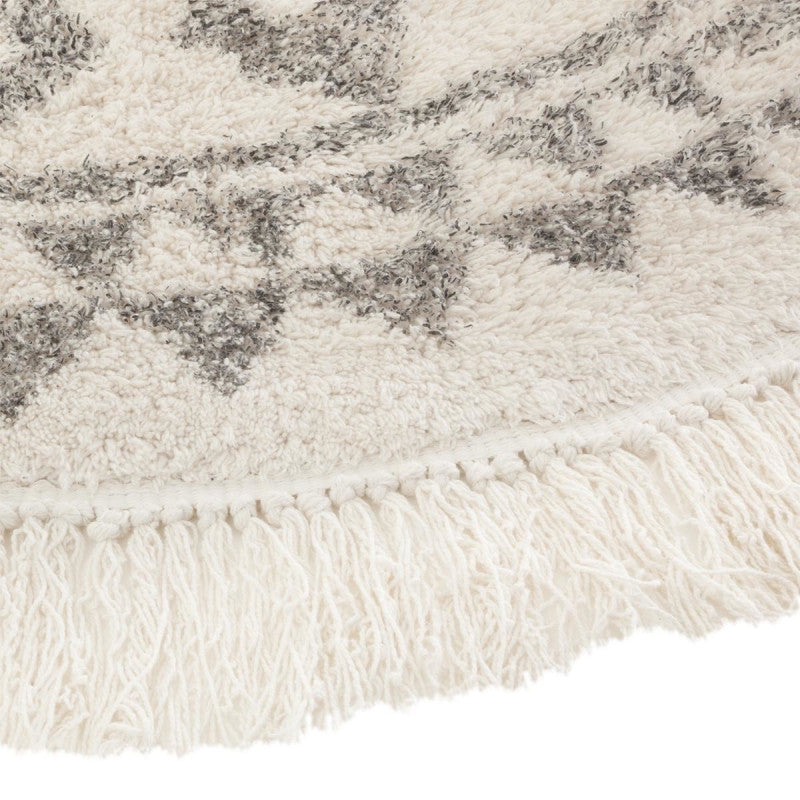  Tapis Rond à Franges D120 Cm Etnik Atmosphera